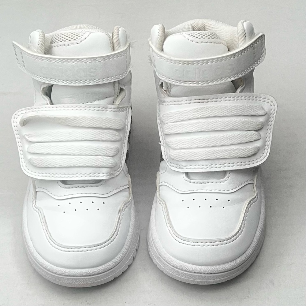Adidas Hoops Mid 3.0 AC‎ Infant Hi-Top Sneakers Kids Sz 8 White Sporty Casual - Picture 5 of 11